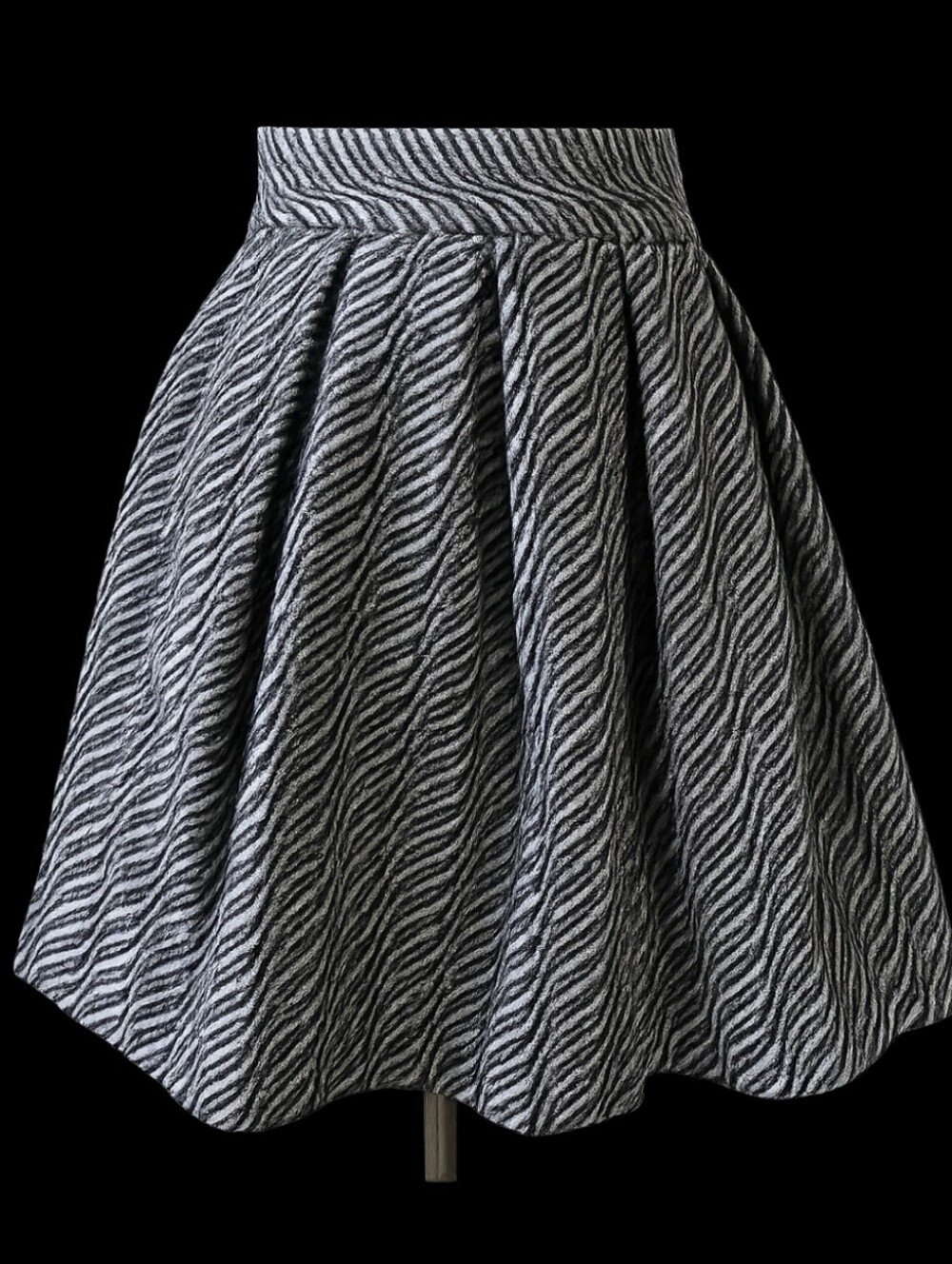 Storm & Marie Alaia Fit and Flare Skirt Black and White Size 6
